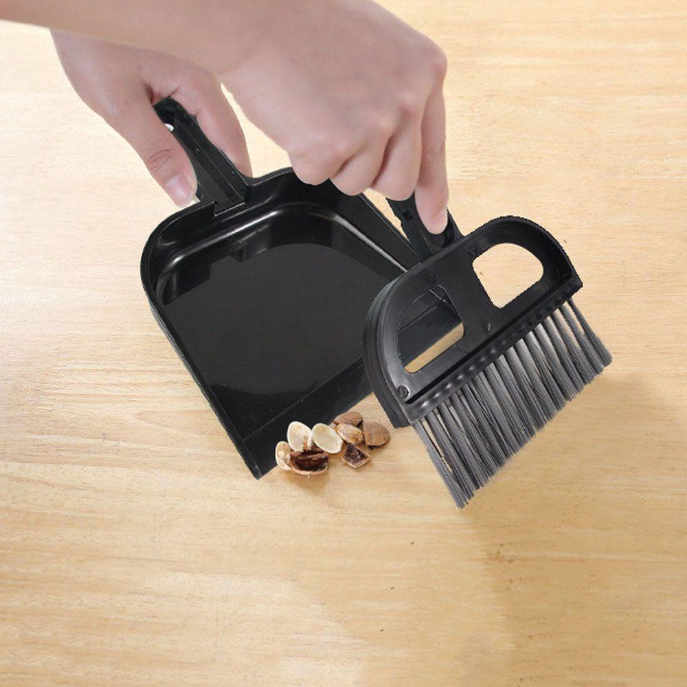 Bộ Chổi Và Đồ Hốt Rác Mini Dạng Nhấn Bằng Tay Phong Cách Mới Tiện Lợi