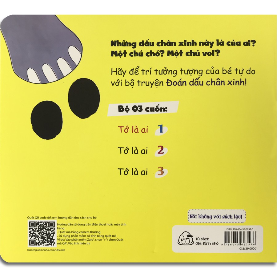 Sách - Ehon Nhận Biết - Đoán Dấu Chân Xinh - Tớ Là Ai? - Combo 3 quyển (Song ngữ Anh - Việt cho bé 1-6 tuổi) | BigBuy360 - bigbuy360.vn