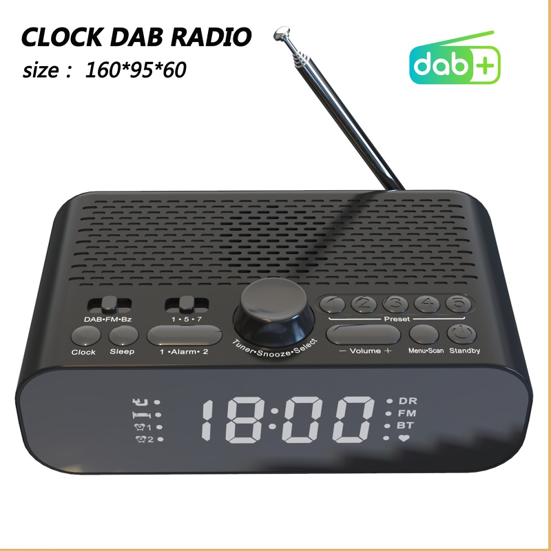 Radio FM Âm Thanh Siêu Trầm Màu Đen Sử Dụng Lâu Dài Cho Đầu Giường