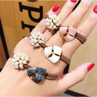 Dây Buộc Tóc Đính Đá+ Hạt Trai Nhân Tạo