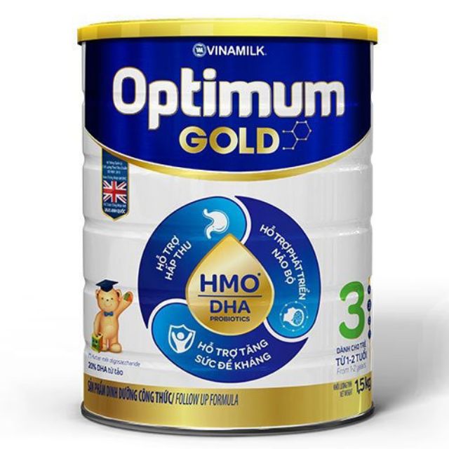 Sữa Bột Optimum Gold 3 lon 1.5kg