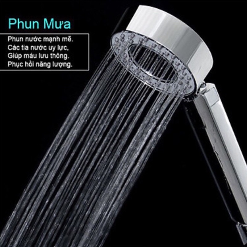 Vòi Sen 2 Mặt 2 Chức Năng Phun Sương, Phun Mưa, Có Ngăn Chứa Dầu Gội, Điều Chỉnh Dễ Dàng