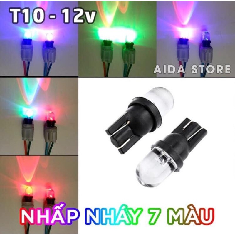 Đèn Led Si Nhan 7 Màu Nhấp Nháy Giá 1 Cái