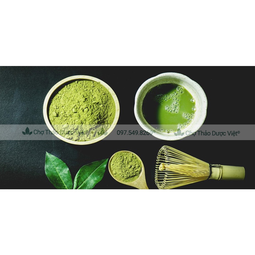 Bột trà xanh nguyên chất 100g ( Bột matcha sấy lạnh giúp thanh nhiệt cơ thể) - Chợ Thảo Dược Việt