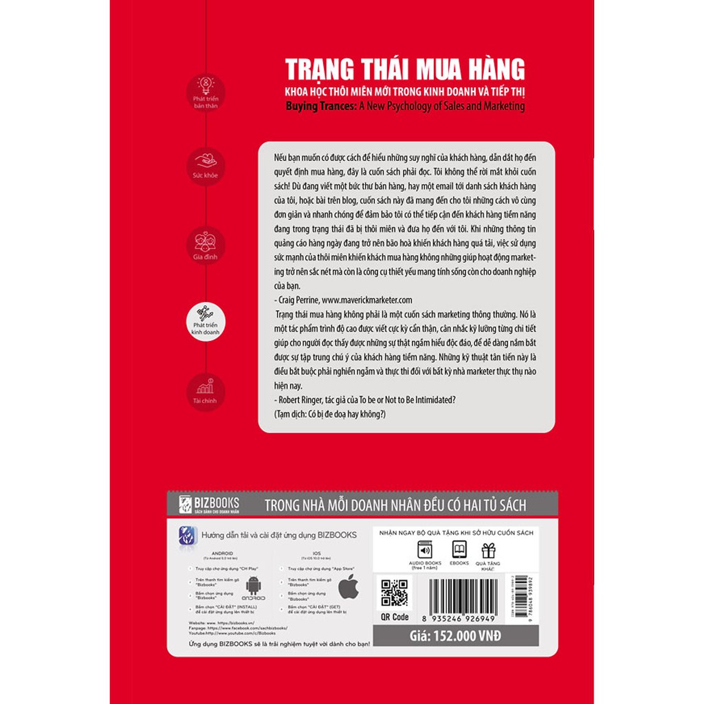 Sách - Trạng thái mua hàng: Khoa học thôi miên mới trong kinh doanh và tiếp thị -  Tặng Bookmark