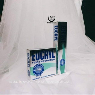 Bột và kem đánh răng eucryl trắng răng