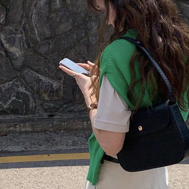 Niche Túi Đeo Vai Họa Tiết Thằn Lằn Cổ Điển Hàn Quốc Gylb1367