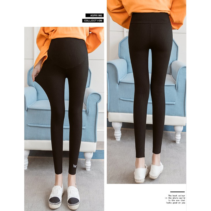 Quần Legging Thêu Họa Tiết Xinh Xắn Hợp Thời Trang Dành Cho Mẹ Bầu