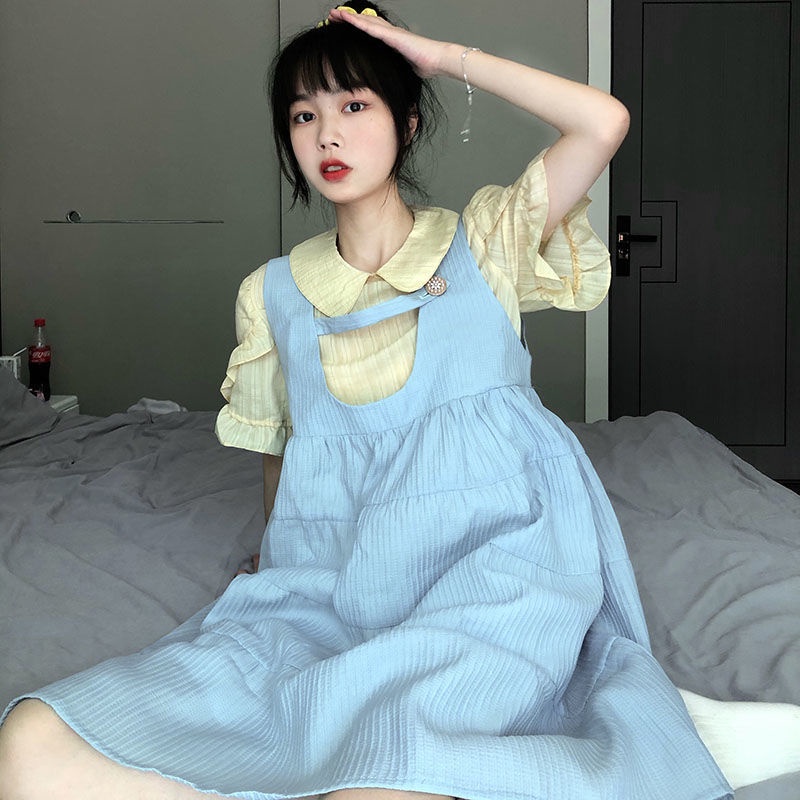 Đầm Yếm Dáng Rộng Xinh Xắn Dành Cho Nữ đầm bầu váy nữ váy bé gái váy dài chân váy dài váy nữ chân váy dài | BigBuy360 - bigbuy360.vn