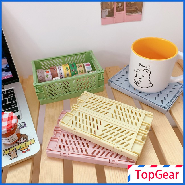 Giỏ Nhựa Mini Gấp Gọn Để Bàn Đựng Đồ Tiện Dụng | BigBuy360 - bigbuy360.vn