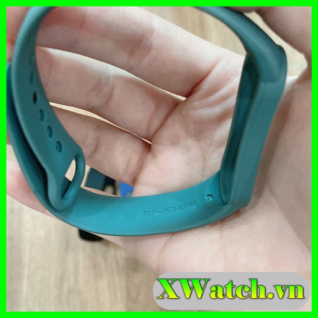 Dây đeo thay thế Xiaomi Miband 5 Miband 6 Mijobs silicone dẻo nhiều màu