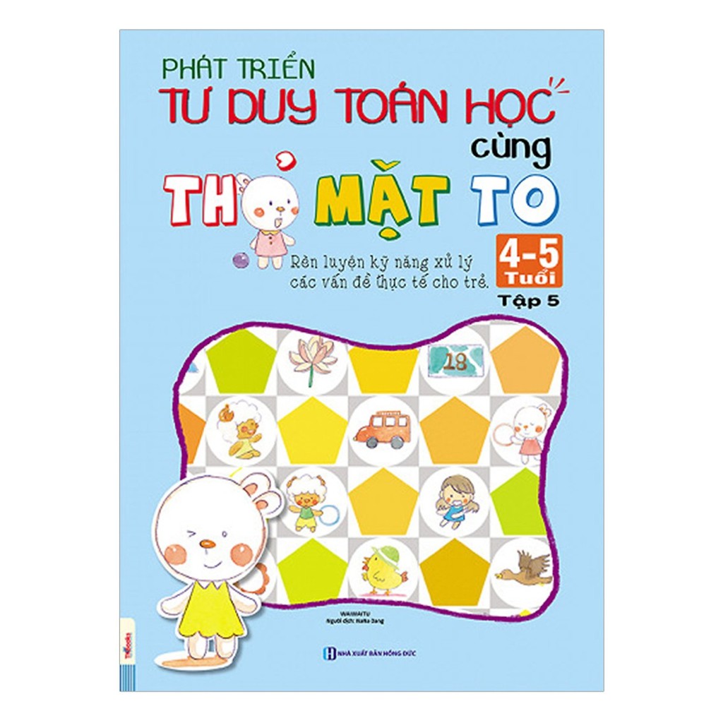 Sách - Combo Phát Triển Tư Duy Toán Học Cùng Thỏ Mặt To 4 Đến 5 Tuổi (Trọn Bộ 5 Cuốn)