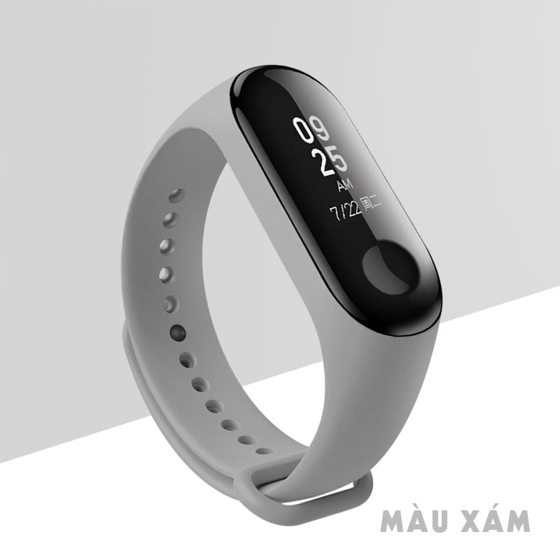 Dây Đeo Cao Su Thay Thế Cho Xiaomi Miband 3 Chất Lượng Cao + cáp sạc