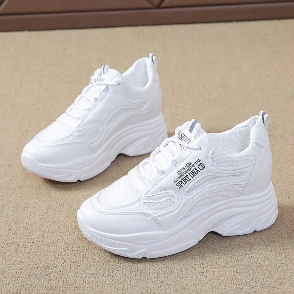Giày thể thao nữ sneaker Dna full trắng GT56- GOLDSNEAKER