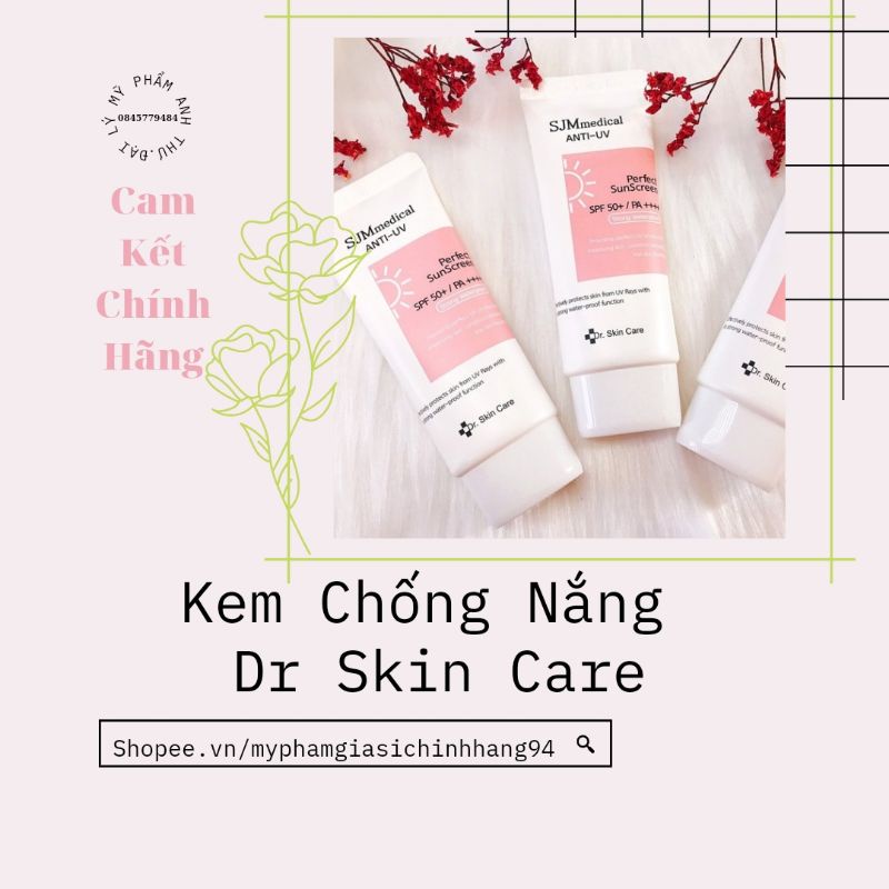 Kem Chống Nắng Dr.Skin Care ✨Chính Hãng✨ Kem Chống Nắng SJM medical Anti-Uv Perfect Sunscreen SPF 50+ PA++++