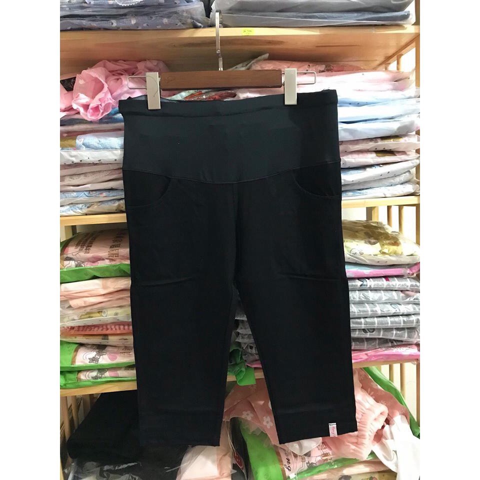 Quần bầu lửng thun có đáp bụng và chun chỉnh