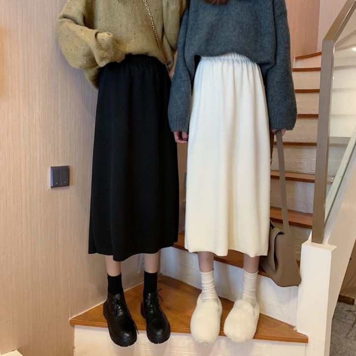 Đầm Dài Trung Bình Thời Trang Mùa Đông Đơn Giản