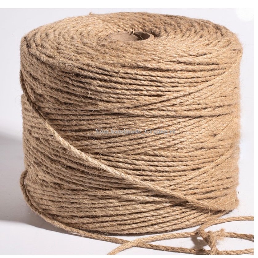 Cuộn dây thừng 3mm, dài ~50m, dây thừng decor, đồ cào móng mèo, handmade
