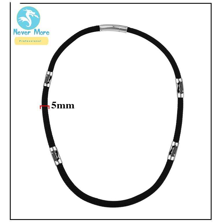 Dây chuyền dù thái cao cấp bọc khoen inox khắc kí hiệu đẳng cấp phong độ, lịch lãm