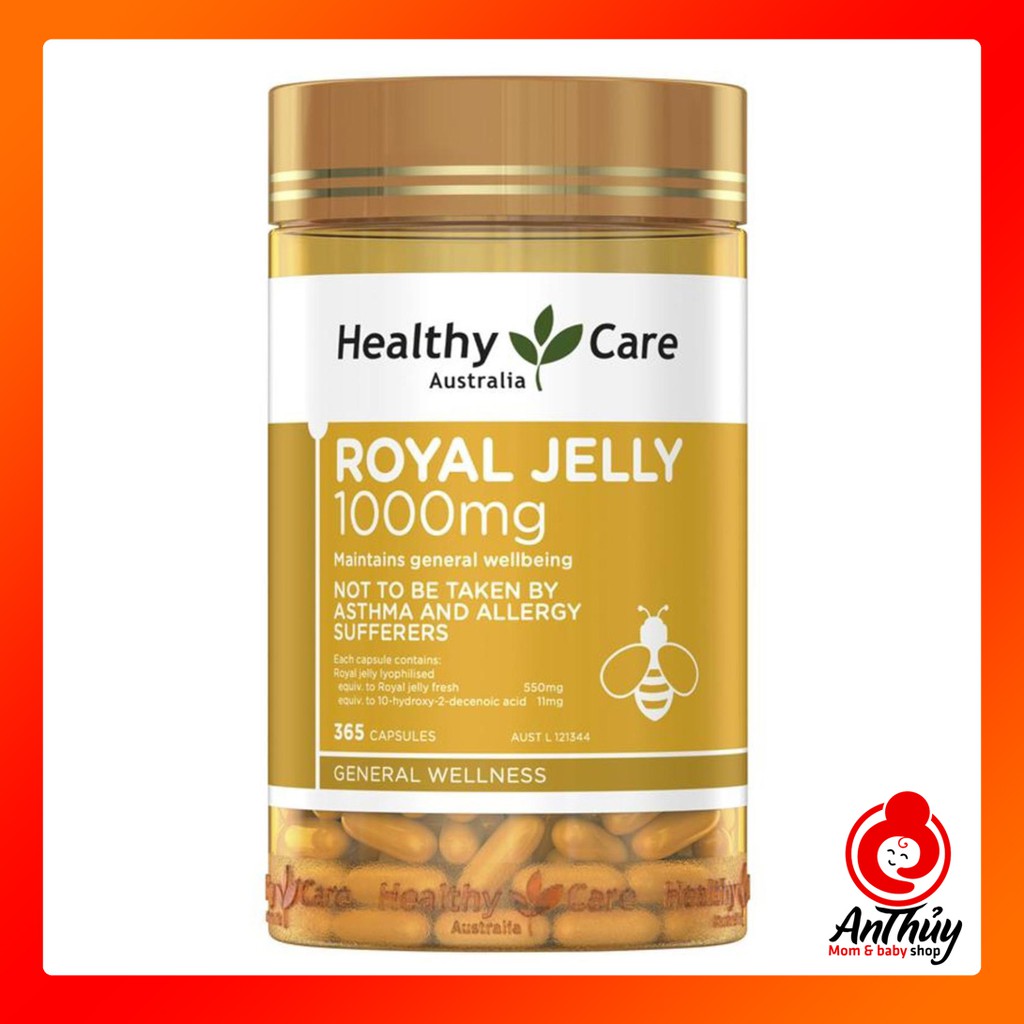 Sữa Ong Chúa Healthy Care Royal Jelly 365 viên Úc