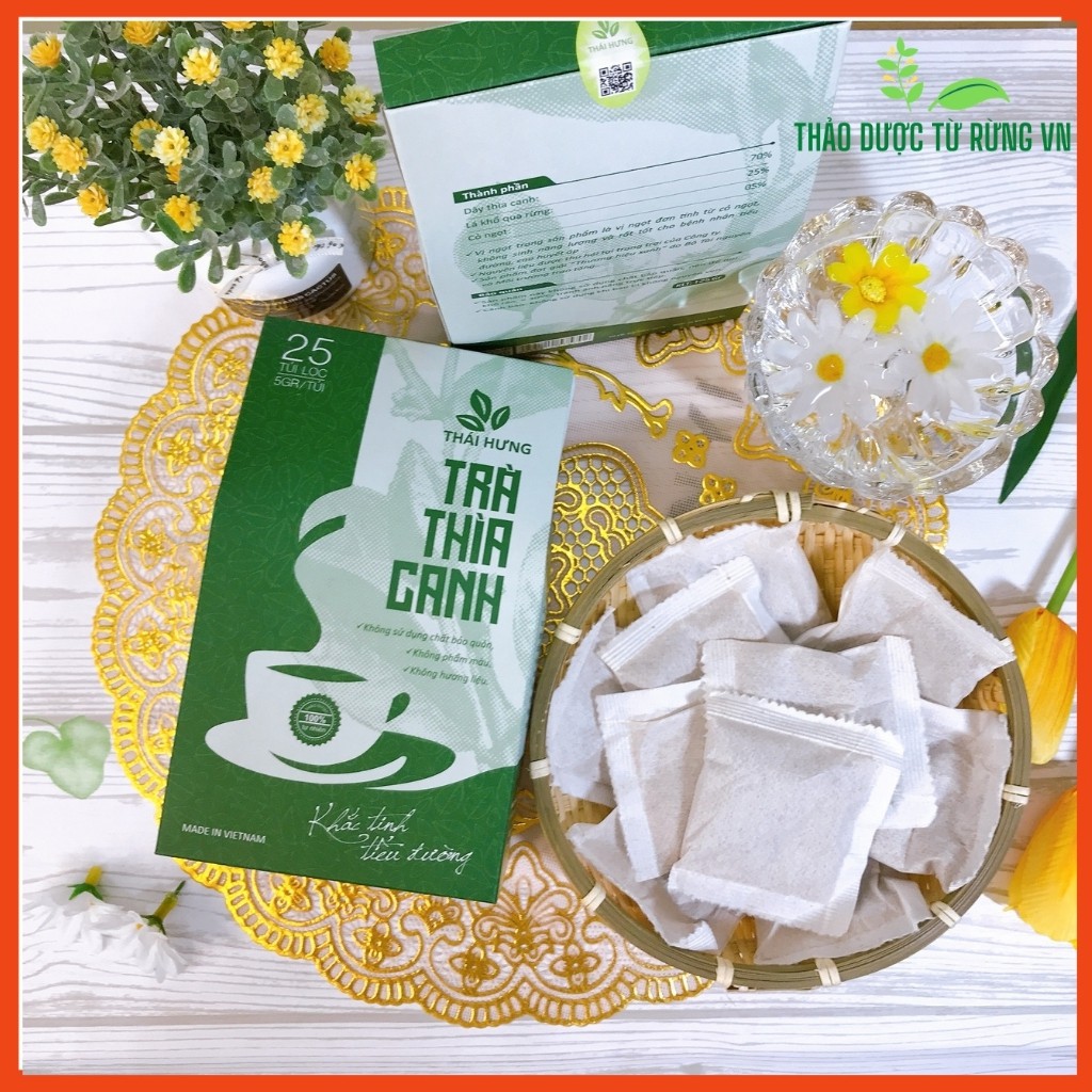 [Combo 03] Dây Thìa Canh - Trà Thìa Canh Thái Hưng Chiết Xuất Từ Dây Thìa Canh, Lá Khổ Qua Rừng 3 hộp 125g 25 gói | BigBuy360 - bigbuy360.vn