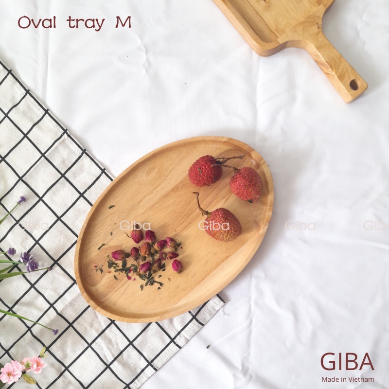 Thớt hình cá voi, khay chữ nhật có tay cầm và khay oval bằng gỗ dùng decor trang trí c