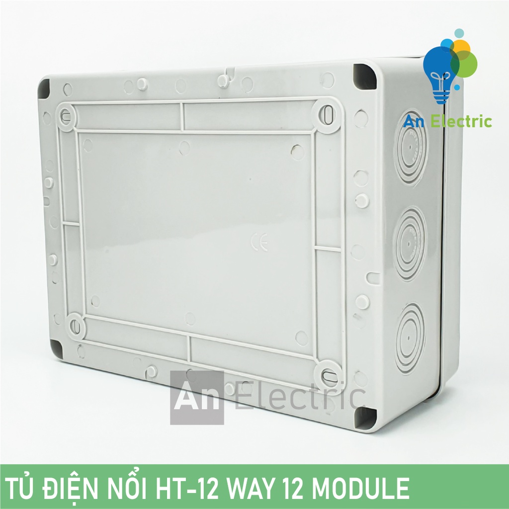 Tủ điện HT-12 WAY  chống nước, chống bụi – Tủ điện lắp nổi, Vỏ tủ điện, Tủ điện nhựa