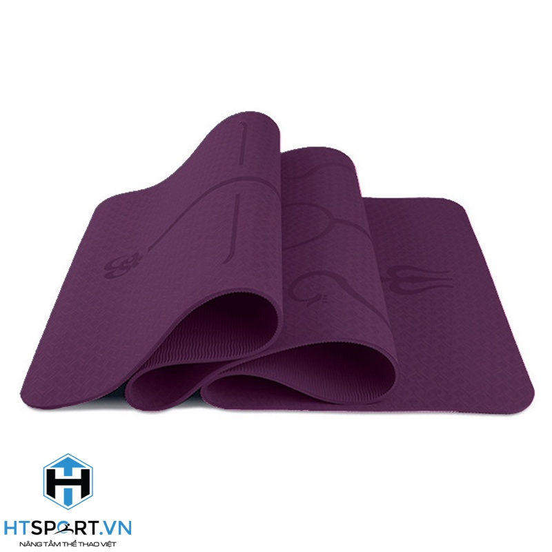 Thảm Yoga, Thảm Tập  Yoga Định Tuyến 8MM  TPE 2 Lớp, Chống Trượt Giá Rẻ