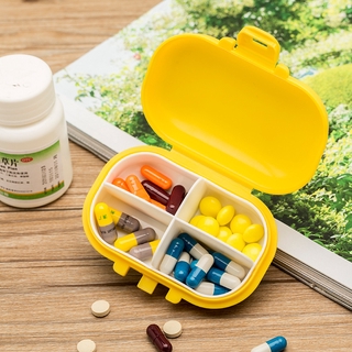 Small fresh pill box Macaron Pill Box Portable pill box 4 small pill box Portable pill box Plastic storage box Plastic pill box Jewelry storage box