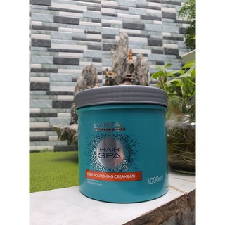 [Chính hãng] Kem hấp ủ tóc nuôi dưỡng suôn mượt L'oréal Hair Spa Deep Nourishing Creambath 1000ml - chính hãng