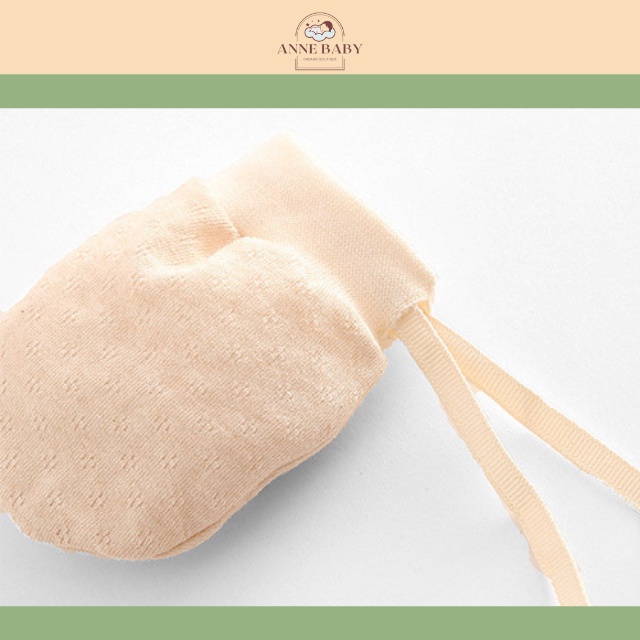 Bao Tay Cho Bé Trai Bé Gái 0-9 Tháng Cotton Organic An Toàn Cho Da Bé, Găng Tay Cho Bé Sơ Sinh Hữu Cơ Tự Nhiên