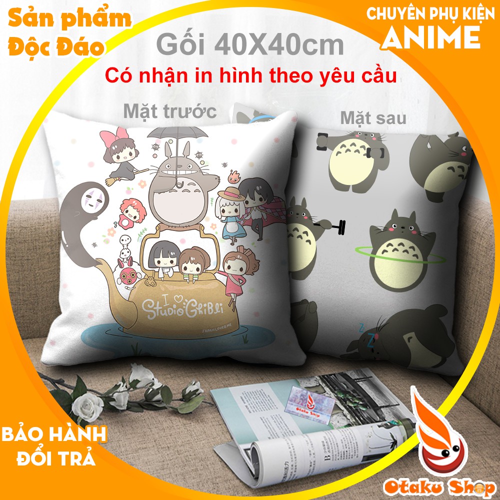 Áo gối, bao gối, gối tựa lưng, gối sofa 40x40 Anime hàng xóm tôi là Totoro - Otaku Shop