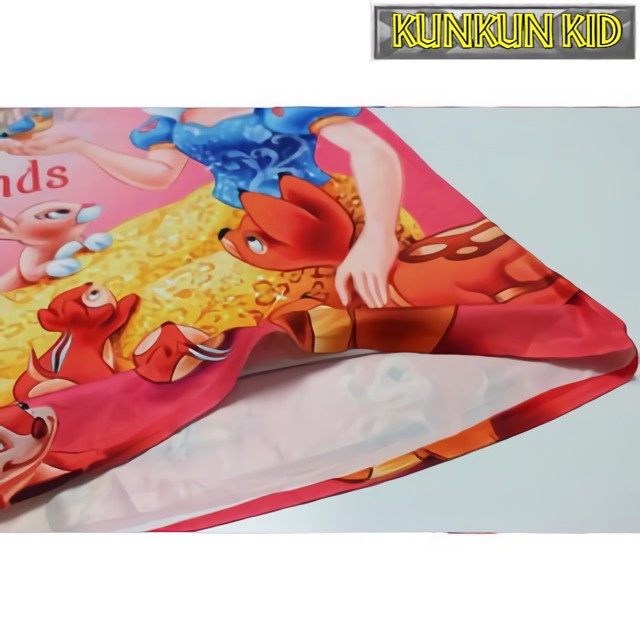 Đầm bé gái chất thun lạnh in 3D hình công chúa bạch tuyết Kunkun Kid D690
