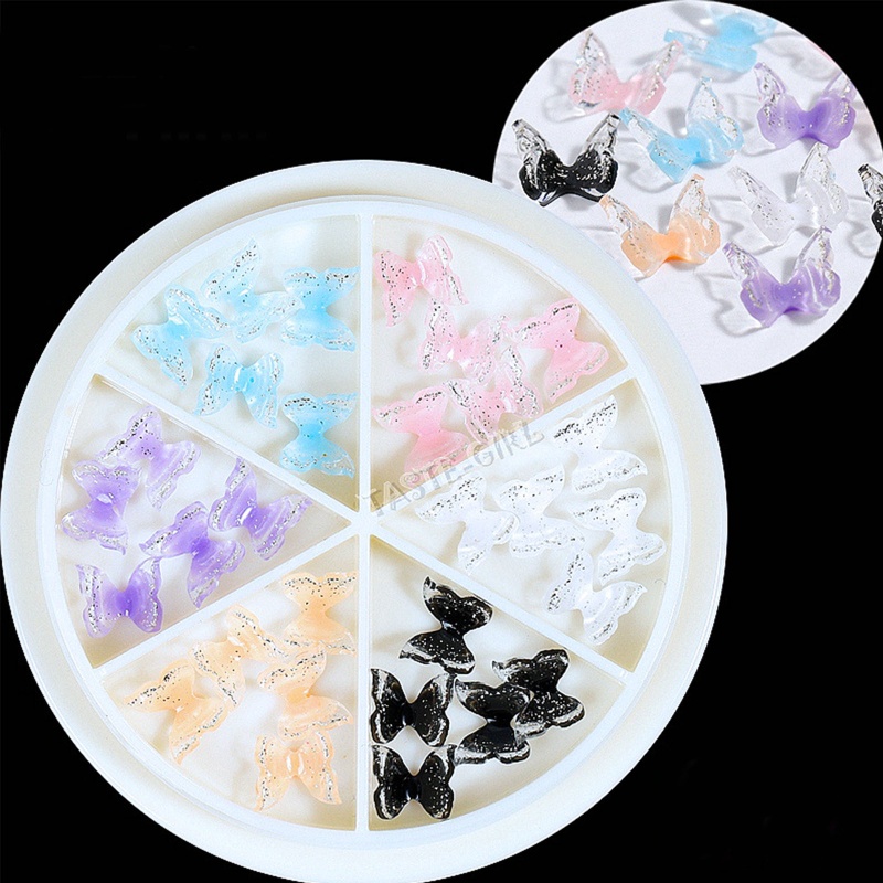 Set 30 Phụ Kiện Hình Bướm 3D Dùng Trang Trí Móng Thủ Công Cho Nữ