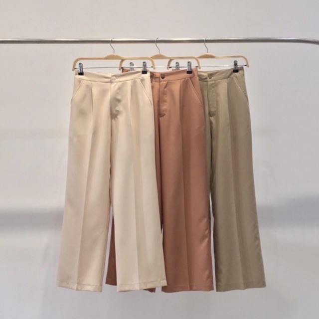 Quần Tây Ống Suông (3 Màu Kem/ Nâu/ Khaki) | BigBuy360 - bigbuy360.vn