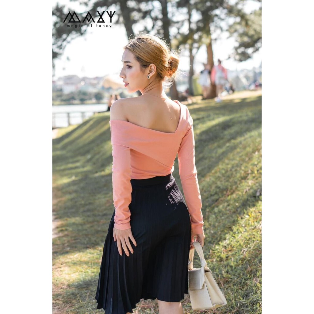 Áo trễ vai tay dài offshoulder tee Maxy Workshop
