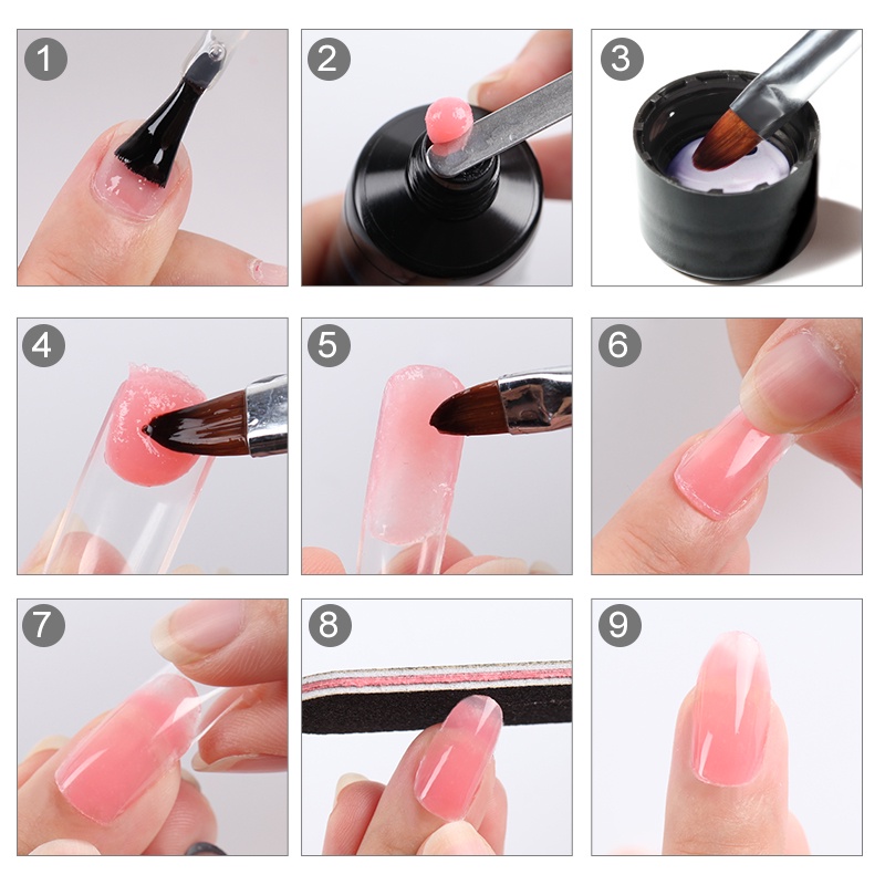 Gel Poly Rosalind đắp và nối dài móng khô nhanh 11 màu thời trang dung tích 15ml