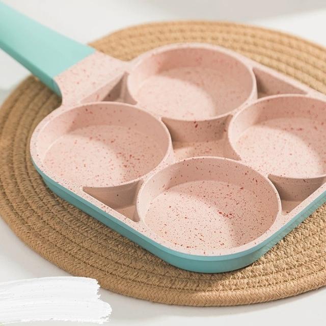 Chảo Đá Chống Dính Ốp Trứng Chiên Bánh 4 Lỗ Dùng Trên Mọi Loại Bếp - Lamian.officialstore