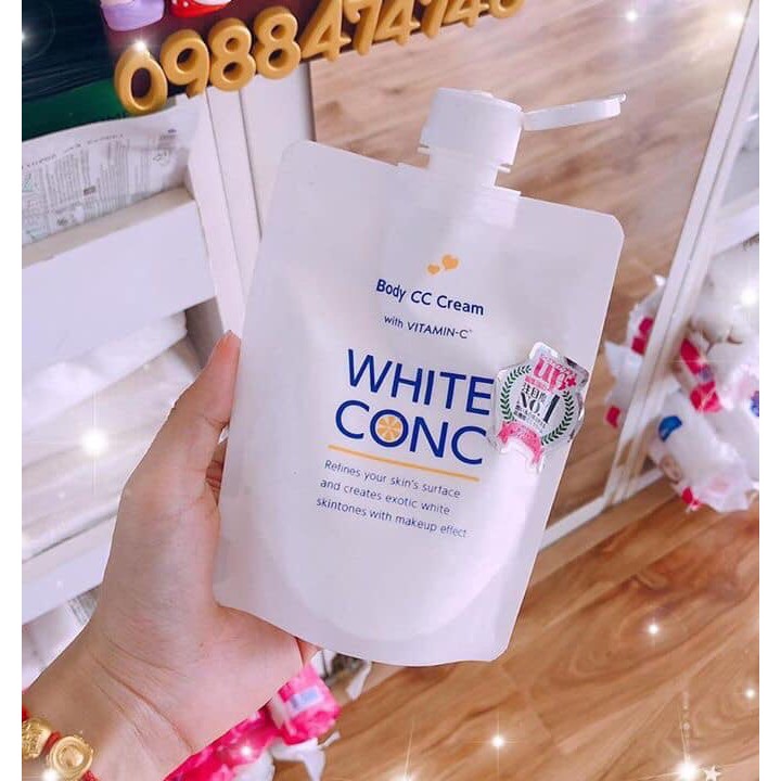 Kem Dưỡng Thể Trắng Da White Conc White CC Cream 200g