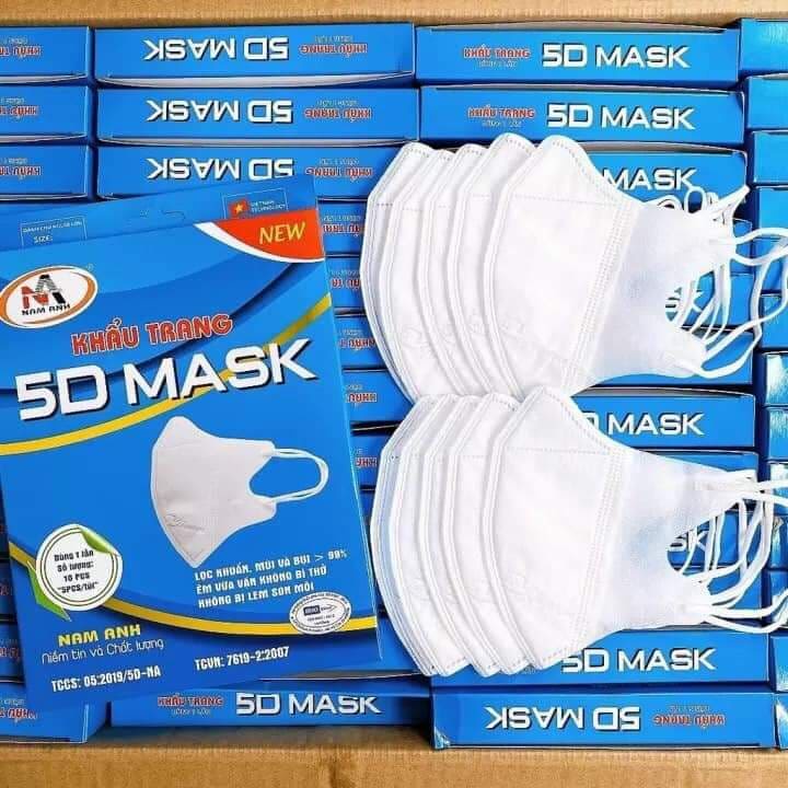 Hộp 10 cái Khẩu trang 5D Mask FAMAPRO quai thun