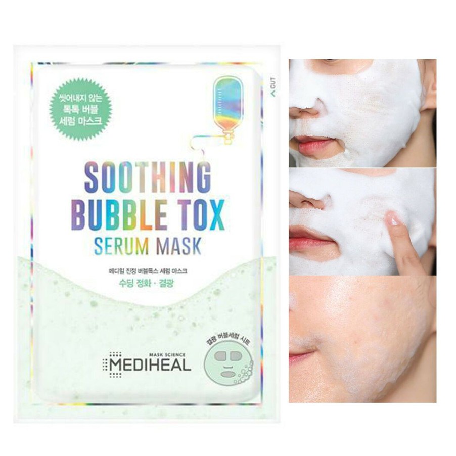 [Nhập mã COSMH22 giảm 8%] Mặt nạ sủi bọt thải độc cho da Mediheal Bubble Tox Serum Mask 25ml