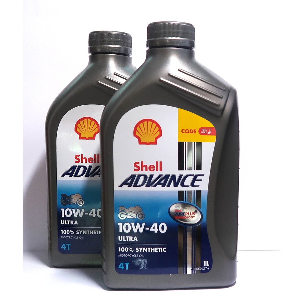 2 Chai Nhớt Shell Advance Ultra 10W40 Nhập Khẩu