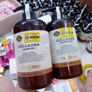 Cặp GỘI XẢ MEFASO COLLAGEN 850ml x 2