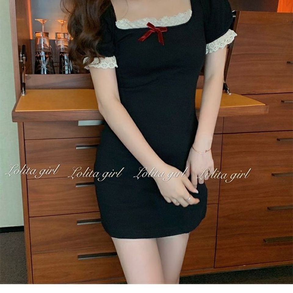 Đầm Nữ Cổ Vuông Tay Phồng Thắt Nơ Eo Thời Trang | BigBuy360 - bigbuy360.vn