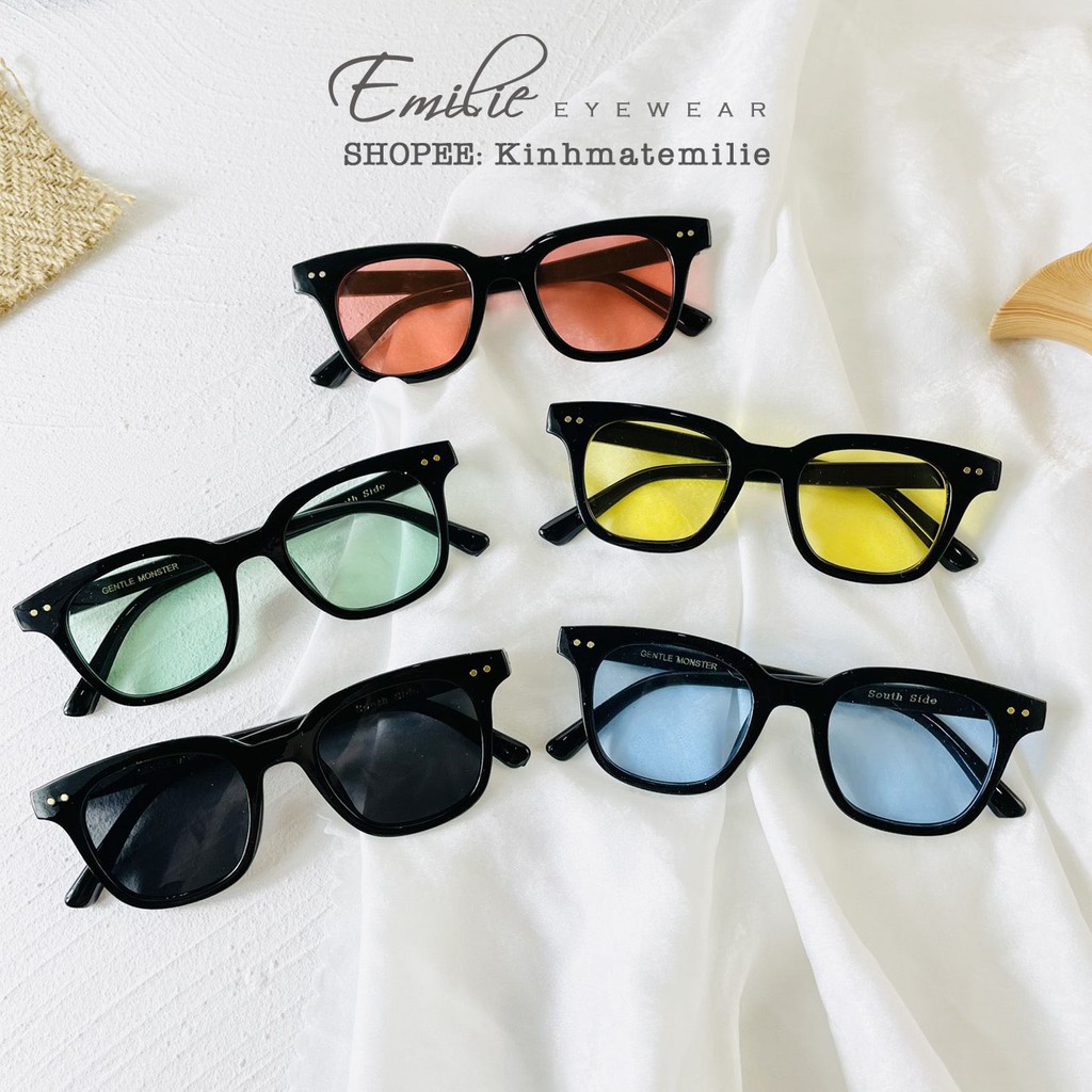 Kính mát nam nữ vuông Emilie eyewear chất liệu nhựa phụ kiện thời trang 3331