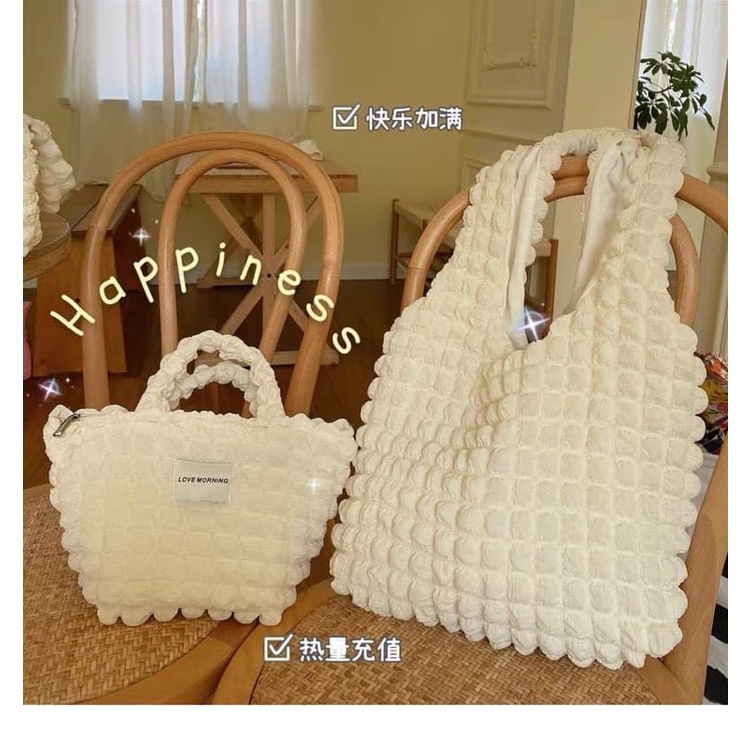 [ẢNH THẬT] Túi Tote xốp ô vuông Ulzzang Bigsize 3 màu FREESHIP Túi đeo vai Tote có lớp lót hàng đẹp | BigBuy360 - bigbuy360.vn