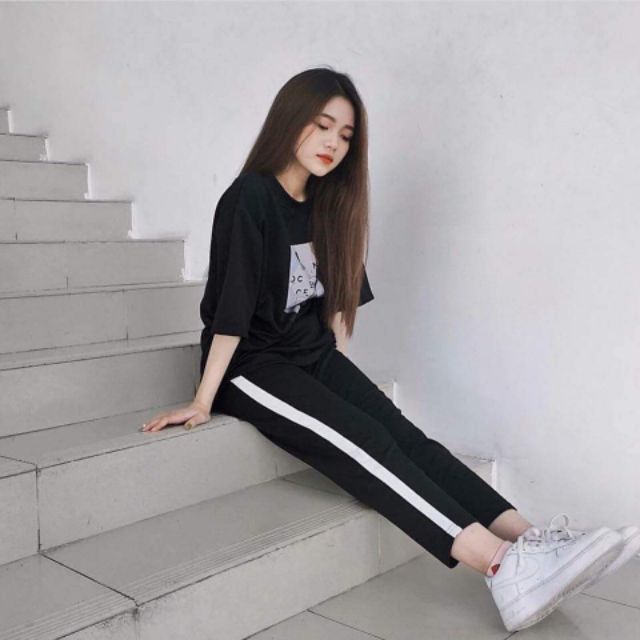 Quần JOGGER 1 LINE nam nữ BIGSIZE