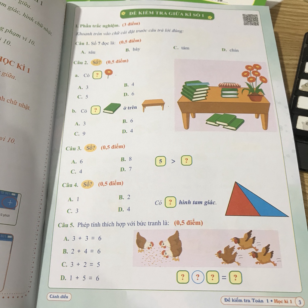 Sách - Bài tập tuần Toán 1 tập 1 ( Cánh diều )