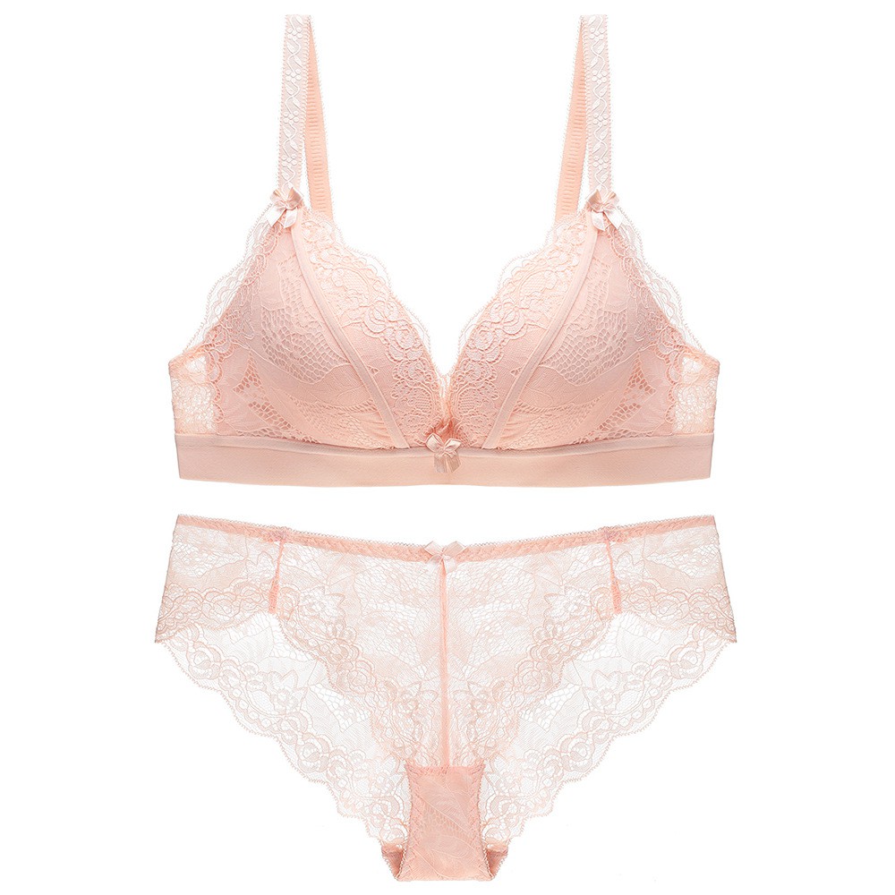 [Freeship 50k] Bộ đồ lót cao cấp không gọng đệm vừa quần ren xuyên thấu | BigBuy360 - bigbuy360.vn