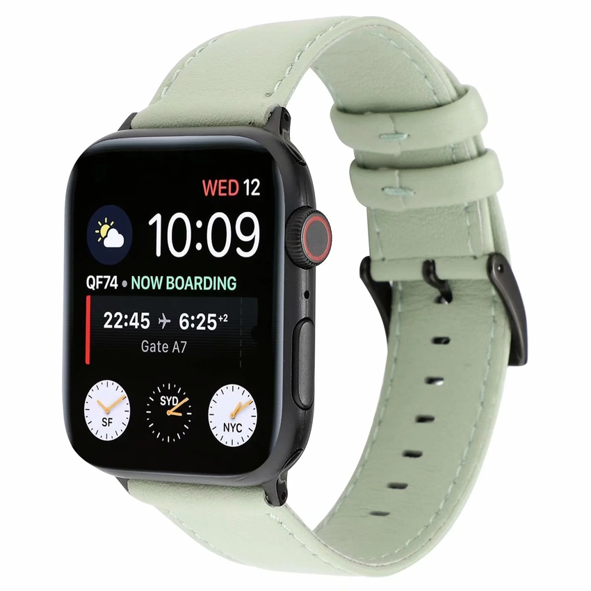 Dây đeo bằng da thật kiểu cổ điển cho đồng hồ thông minh Apple Watch Iwatch 38mm 42mm 40mm 44mm Cr dòng Se 6 5 4 3 2 1